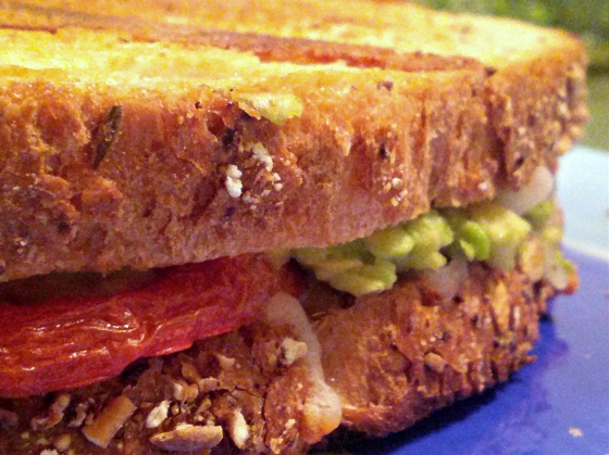 grilled cheese with tomato and avocado 1