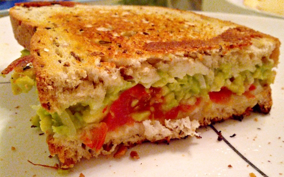 grilled cheese with tomato and avocado 3